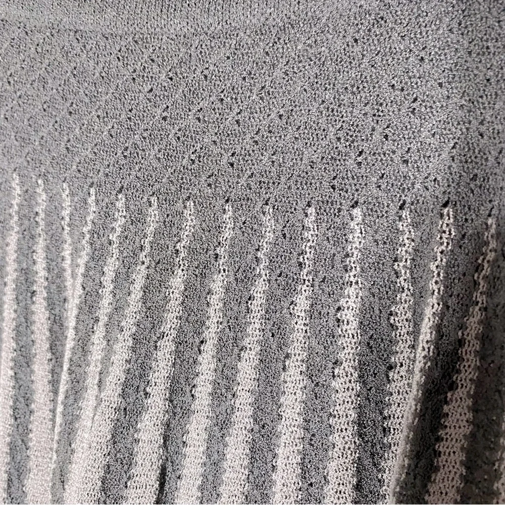 Vero Moda Grey Striped Knit Midi Skirt M Boho Fairycore Whimsigoth - Picture 9 of 14